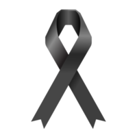 black ribbon for skin cancer png