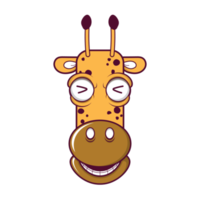 giraffe glückliches gesicht cartoon niedlich png