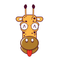 giraffe glückliches gesicht cartoon niedlich png