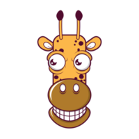 giraffe glückliches gesicht cartoon niedlich png