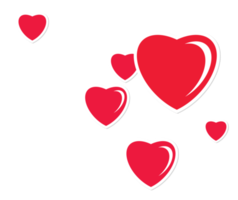 diseño de corazones de icono png