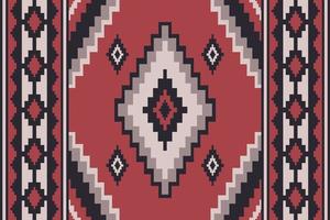 Ethnic southwest geometric pattern. Vintage colorful square diamond shape seamless pattern with border. Kilim pattern use for carpet, area rugs, tapestry, mat, blanket, home decoration element. vector