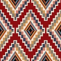 Ethnic southwest geometric pattern. Colorful geometric diamond shape seamless pattern aztec boho style. Kilim pattern use for fabric, textile, home decoration elements, upholstery, wrapping. vector