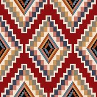 Ethnic southwest geometric pattern. Colorful geometric diamond shape seamless pattern aztec boho style. Kilim pattern use for fabric, textile, home decoration elements, upholstery, wrapping. vector