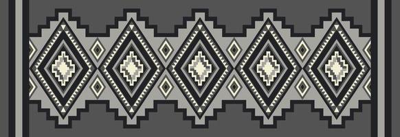 Ethnic southwest geometric pattern. Ethnic geometric diamond shape seamless pattern monochrome grey background. Kilim pattern use for carpet, area rugs, tapestry, mat, home decoration elements. vector