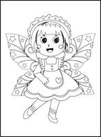 Fairy Tales Coloring Pages for Kids vector