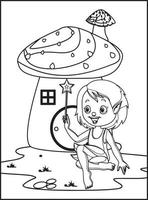 Fairy Tales Coloring Pages for Kids vector