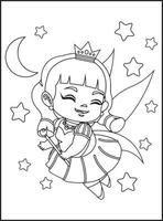 Fairy Tales Coloring Pages for Kids vector