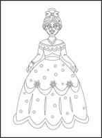 dibujos de princesas para colorear vector