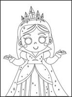 dibujos de princesas para colorear vector