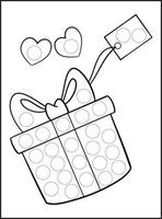 Valentine's Day Dot Markers Activity vector