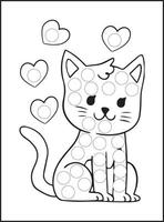 Valentine's Day Dot Markers Activity vector