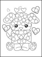 Valentine's Day Dot Markers Activity vector