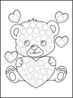 Valentine's Day Dot Markers Activity vector