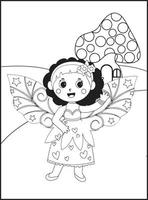 Fairy Tales Coloring Pages for Kids vector