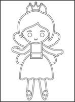 dibujos de princesas para colorear vector