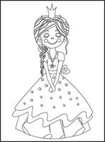 dibujos de princesas para colorear vector