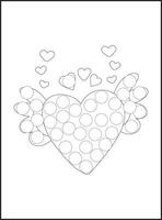 Valentine's Day Dot Markers Activity vector