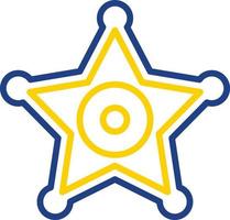 Sheriff Badge Vector Icon Design