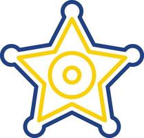 Sheriff Badge Vector Icon Design