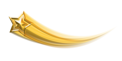 goldene weihnachtssternschnuppe png