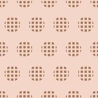 Seamless geometric pattern with circles on pink background. Vector print for fabric background, textile
