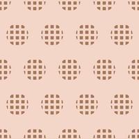 Seamless geometric pattern with circles on pink background. Vector print for fabric background, textile