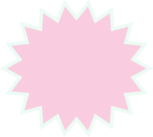 pastell abstrakt stjärna form dekoration png