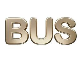 Bus text effect vector