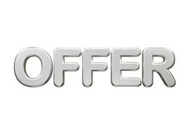 Offer text effect vector