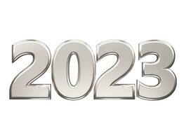 New year 2023 text effect vector illustration