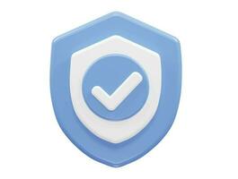 Verified icon 3d rendering vector illustration