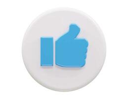 Like icon 3d rendering vector illustration