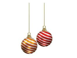 Christmas ball icon 3d rendering vector illustration