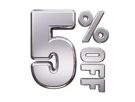 Percent off discount sale vector 3d rendering