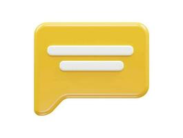 Message icon 3d rendering vector illustration