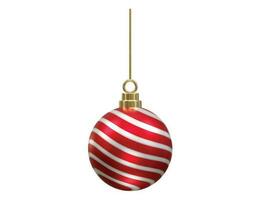 Christmas ball icon vector design transparent 3d rendering