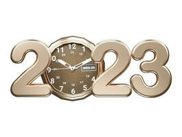 New year 2023 text effect vector illustration