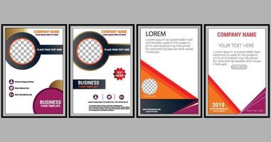 banners de empresa con colores llamativos y fondo gris vector