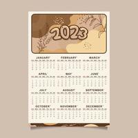 2023 calendar abstract design template vector