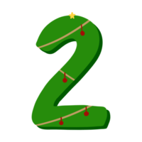 Christmas lettering Number png