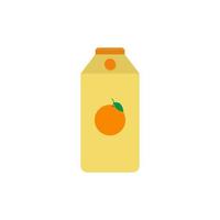 Orange Juice icon. Bottle of juice isolated icon on white background. Flat style vector illustratio