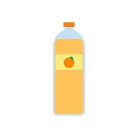 Orange Juice icon. Bottle of juice isolated icon on white background. Flat style vector illustration