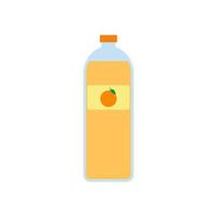 Orange Juice icon. Bottle of juice isolated icon on white background. Flat style vector illustration