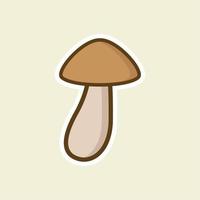 mushroom flat design vector illustration. fungus icon