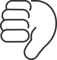 Hand gestures. finger and sign language. outline icon png