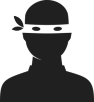 silhouette d'icône de bandit png