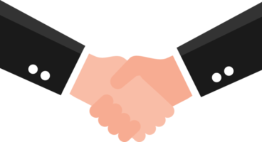 Partnership handshake to business success concept png