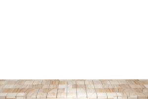 table en bois, dessus de table en bois vue de face rendu 3d isolé png
