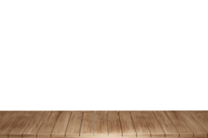 Holztisch, Holztischplatte Vorderansicht 3D-Render isoliert png